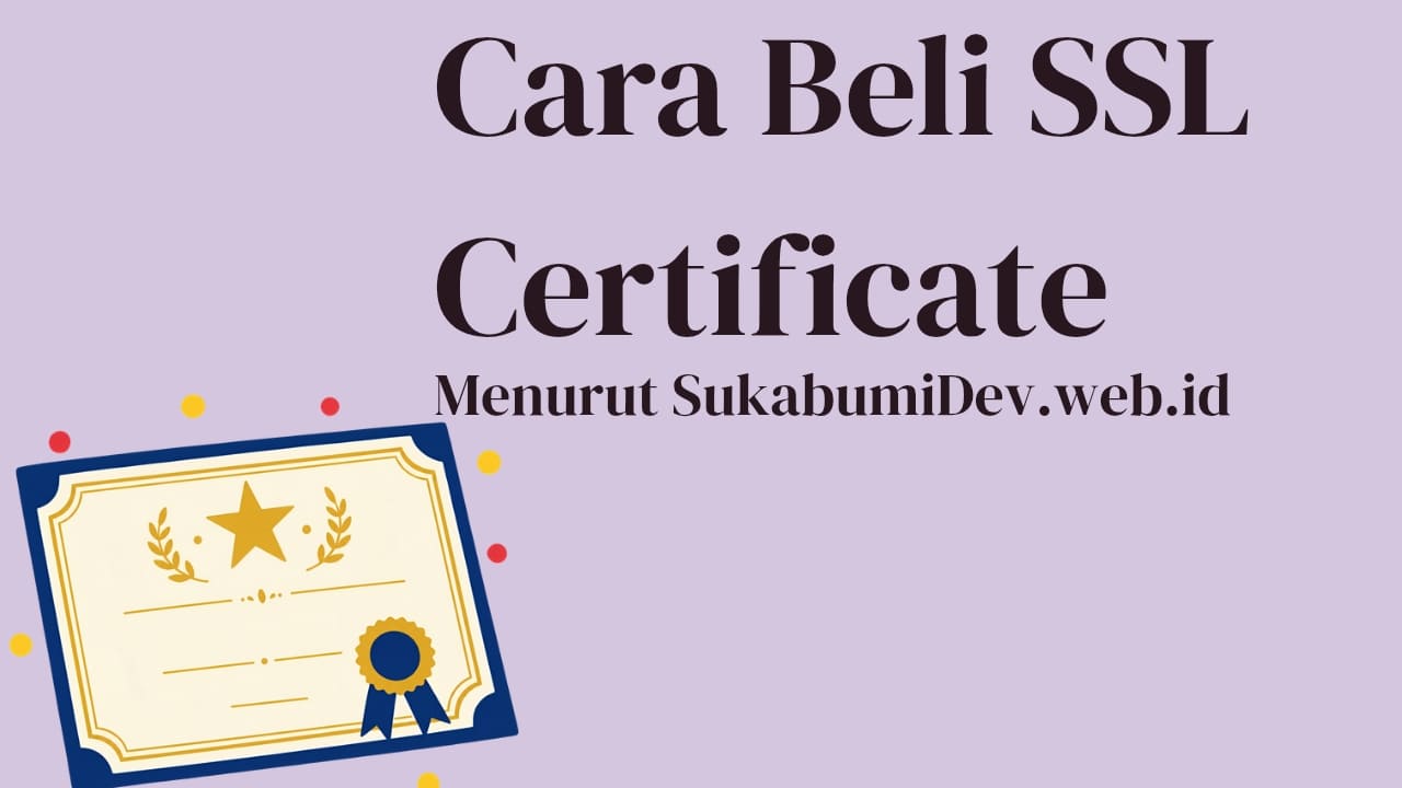 Cara Membeli SSL Certificate