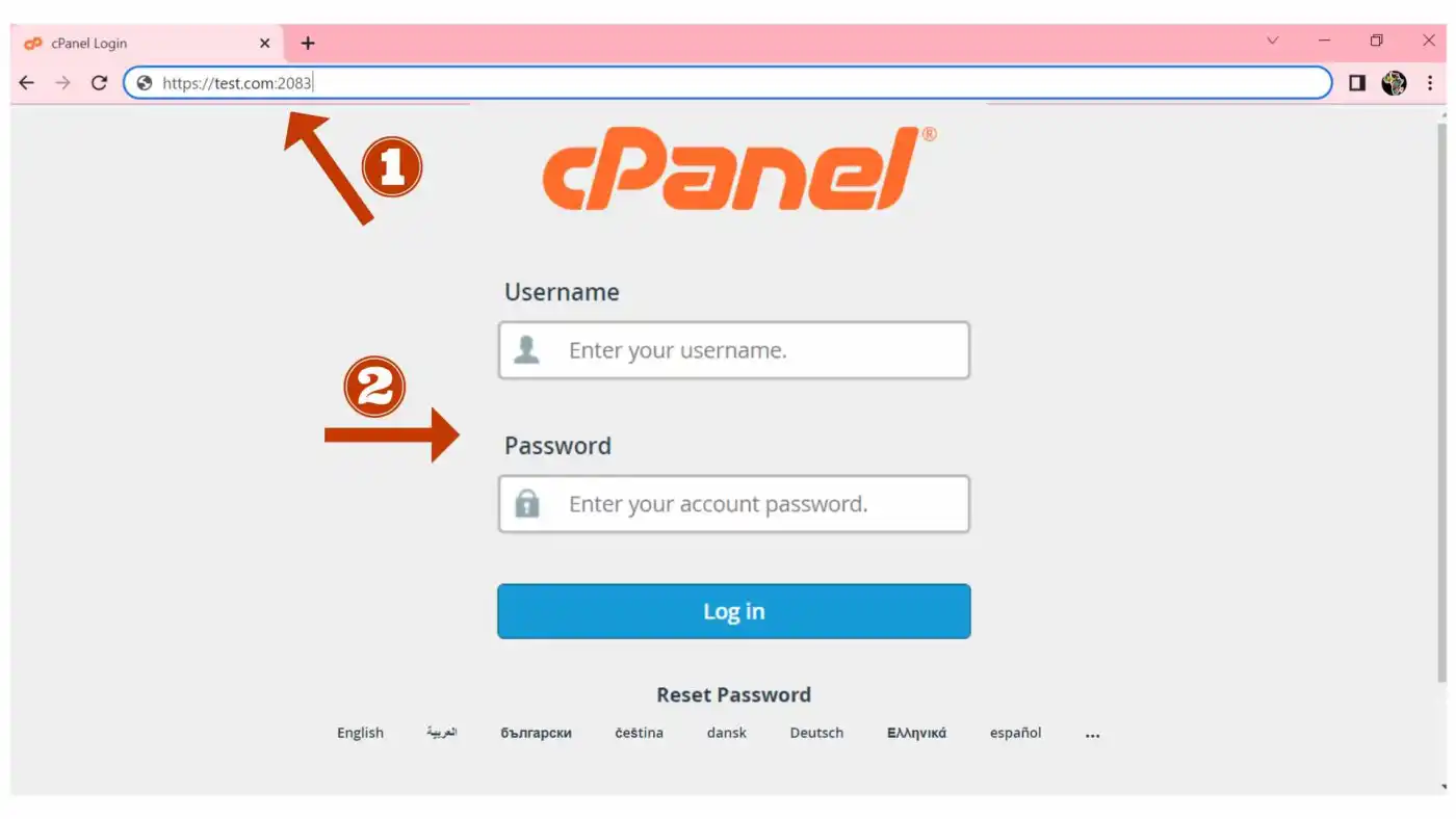 Login cPanel