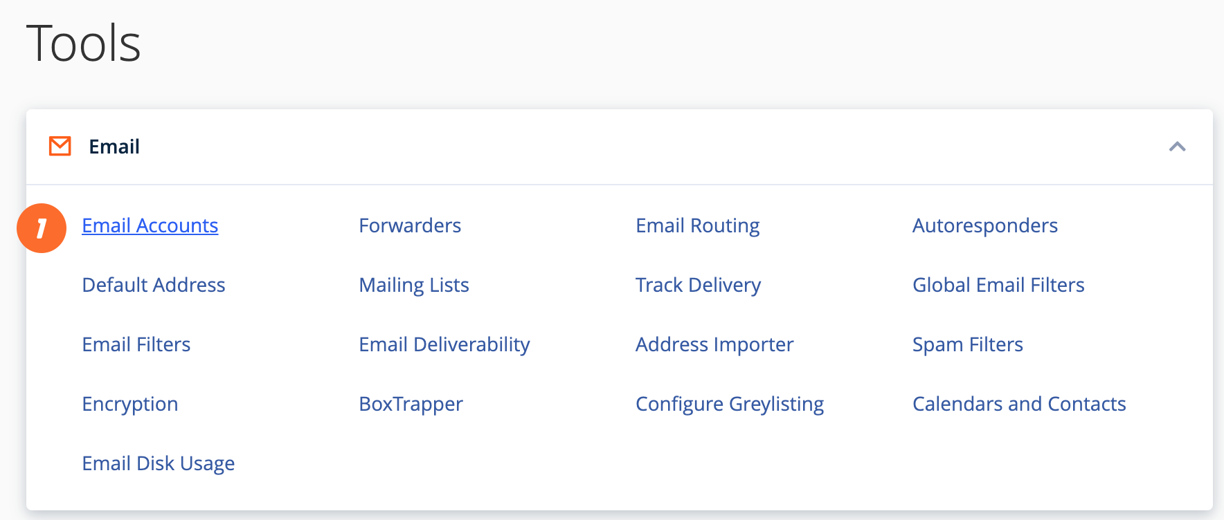 Buka Menu Email Accounts