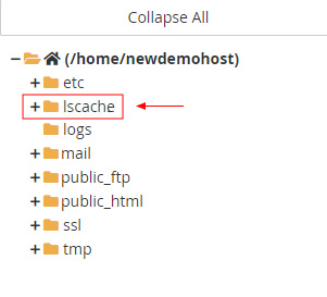 Folder Cache di File Manager Cpanel