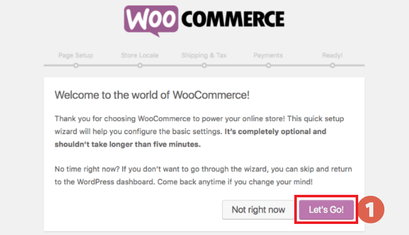 Halaman Setup WooCommerce